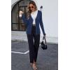 imageArachampampCloz Womens Wool Blended Ribbed Cardigan Lightweight Long Sleeve Sweater 2025 Spring Fashion Button Down Knit TopNavy Blue