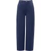 imageArachampampCloz 2025 Womens Stretch Wrinkle Free Wide Leg Trousers Casual High Elastic Waisted Loose Palazzo Pants with PocketsDark Blue