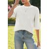 imageArachampampCloz Womens 100 Cotton Summer Casual Relaxed Fit Crochet Tops 2025Beige