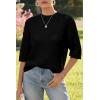 imageArachampampCloz Womens 100 Cotton Summer Casual Relaxed Fit Crochet Tops 2025Black