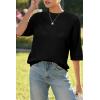 imageArachampampCloz Womens 100 Cotton Summer Casual Relaxed Fit Crochet Tops 2025Black