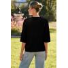 imageArachampampCloz Womens 100 Cotton Summer Casual Relaxed Fit Crochet Tops 2025Black