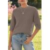 imageArachampampCloz Womens 100 Cotton Summer Casual Relaxed Fit Crochet Tops 2025Coffee