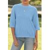 imageArachampampCloz Womens 100 Cotton Summer Casual Relaxed Fit Crochet Tops 2025Light Blue
