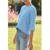 imageArachampampCloz Womens 100 Cotton Summer Casual Relaxed Fit Crochet Tops 2025Light Blue