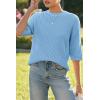 imageArachampampCloz Womens 100 Cotton Summer Casual Relaxed Fit Crochet Tops 2025Light Blue