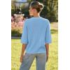 imageArachampampCloz Womens 100 Cotton Summer Casual Relaxed Fit Crochet Tops 2025Light Blue