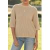 imageArachampampCloz Womens 100 Cotton Summer Casual Relaxed Fit Crochet Tops 2025Light Khaki