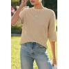 imageArachampampCloz Womens 100 Cotton Summer Casual Relaxed Fit Crochet Tops 2025Light Khaki