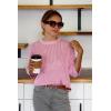 imageArachampampCloz Womens 100 Cotton Summer Casual Relaxed Fit Crochet Tops 2025Light Pink