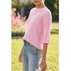 imageArachampampCloz Womens 100 Cotton Summer Casual Relaxed Fit Crochet Tops 2025Light Pink