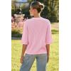 imageArachampampCloz Womens 100 Cotton Summer Casual Relaxed Fit Crochet Tops 2025Light Pink