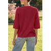 imageArachampampCloz Womens 100 Cotton Summer Casual Relaxed Fit Crochet Tops 2025Red