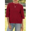 imageArachampampCloz Womens 100 Cotton Summer Casual Relaxed Fit Crochet Tops 2025Red