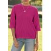 imageArachampampCloz Womens 100 Cotton Summer Casual Relaxed Fit Crochet Tops 2025Rose