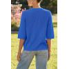 imageArachampampCloz Womens 100 Cotton Summer Casual Relaxed Fit Crochet Tops 2025Royal Blue