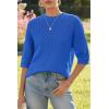 imageArachampampCloz Womens 100 Cotton Summer Casual Relaxed Fit Crochet Tops 2025Royal Blue