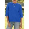 imageArachampampCloz Womens 100 Cotton Summer Casual Relaxed Fit Crochet Tops 2025Royal Blue