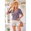 imageArachampampCloz Womens Lightweight Summer Tops Casual Short Sleeve Blouses ShirtsAzgrey Purple