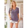 imageArachampampCloz Womens Lightweight Summer Tops Casual Short Sleeve Blouses ShirtsAzgrey Purple