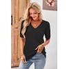 imageArachampampCloz Womens Lightweight Summer Tops Casual Short Sleeve Blouses ShirtsBblack
