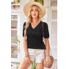 imageArachampampCloz Womens Lightweight Summer Tops Casual Short Sleeve Blouses ShirtsBblack