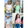 imageArachampampCloz Womens Summer Lightweight Tops Short Sleeve Dressy BlouseOffwhite