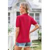 imageArachampampCloz Womens Summer Lightweight Tops Short Sleeve Dressy BlouseRedwhite Bow