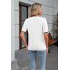 imageArachampampCloz Womens Summer Lightweight Tops Short Sleeve Dressy BlouseWhite and Black