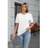 imageArachampampCloz Womens Summer Lightweight Tops Short Sleeve Dressy BlouseWhite and Black