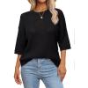 imageArachampampCloz Womens 100 Cotton Summer Casual Relaxed Fit Crochet Tops 2025Black