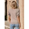 imageArachampampCloz Womens 2025 Summer Short Puff Sleeve Shirts V Neck Cute Blouses Dressy Casual Trendy Sweater TopsNutmeg
