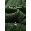 imageArachampampCloz Womens Fall Textured Soft Sweaters Scalloped Neck Long Sleeve ShirtsAmry Green