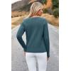 imageArachampampCloz Womens Fall Textured Soft Sweaters Scalloped Neck Long Sleeve ShirtsBpeacock Blue