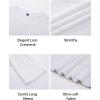 imageArachampampCloz Womens Fall Textured Soft Sweaters Scalloped Neck Long Sleeve ShirtsBwhite