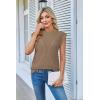 imageArachampampCloz Womens Spring Sweater Vest 2025 Cap Sleeve Crew Neck Casual Tops Cable Knit Crochet Loose Fit Summer OutfitsBrown