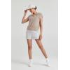 imageArachampampCloz Womens Summer Cap Sleeve Sweater Vest 2025 Spring Casual Quarter Zip Hollow Out Crochet Polo V Neck TopsApricot