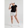 imageArachampampCloz Womens Summer Cap Sleeve Sweater Vest 2025 Spring Casual Quarter Zip Hollow Out Crochet Polo V Neck TopsBlack