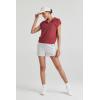 imageArachampampCloz Womens Summer Cap Sleeve Sweater Vest 2025 Spring Casual Quarter Zip Hollow Out Crochet Polo V Neck TopsRust Brick Red