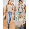 imageArachampampCloz Womens Wool Blend Classic Crew Neck Casual Fall SweatersAapricot