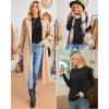 imageArachampampCloz Womens Wool Blend Classic Crew Neck Casual Fall SweatersAblack