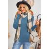 imageArachampampCloz Womens Wool Blend Classic Crew Neck Casual Fall SweatersAblue