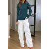 imageArachampampCloz Womens Wool Blend Classic Crew Neck Casual Fall SweatersAbluish Green