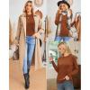 imageArachampampCloz Womens Wool Blend Classic Crew Neck Casual Fall SweatersAcaramel