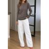 imageArachampampCloz Womens Wool Blend Classic Crew Neck Casual Fall SweatersAcoffee