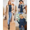imageArachampampCloz Womens Wool Blend Classic Crew Neck Casual Fall SweatersAdark Blue