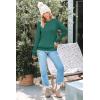 imageArachampampCloz Womens Wool Blend Classic Crew Neck Casual Fall SweatersAdark Green