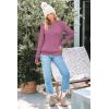 imageArachampampCloz Womens Wool Blend Classic Crew Neck Casual Fall SweatersAdark Pink