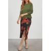 imageArachampampCloz Womens Wool Blend Classic Crew Neck Casual Fall SweatersAgrass Green