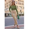 imageArachampampCloz Womens Wool Blend Classic Crew Neck Casual Fall SweatersAgrass Green